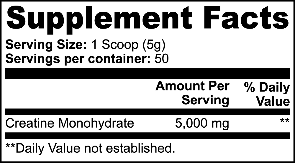 100% Pure Creatine Monohydrate